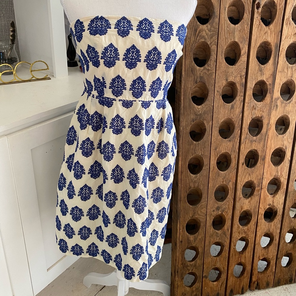 J Crew Strap embroidered Summer Dress